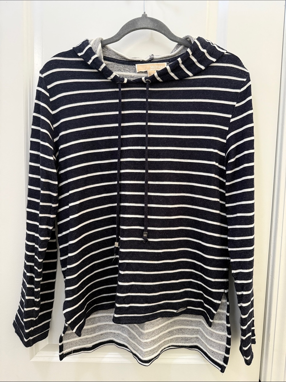 Michael Kors Navy and White Striped Hoodie